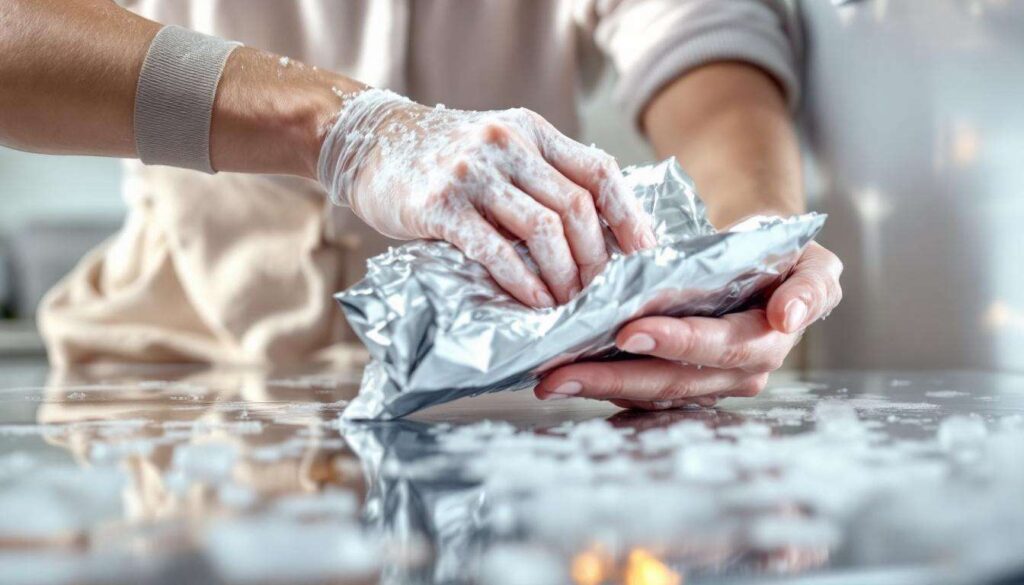 Retirez la glace de votre congélateur en quelques minutes avec du papier aluminium : ça fait de belles économies d'énergie