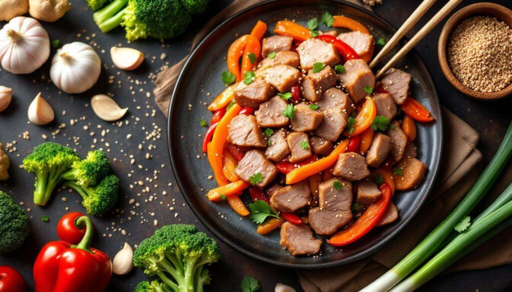 A tester de toute urgence !" : la recette du porc sauté à la chinoise de Julie Andrieu