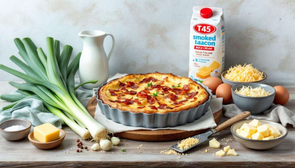 « Je fais ce clafoutis poireaux-lardons chaque fois que j’ai envie d’un plat complet ultra moelleux » : simple et très bon !