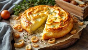 Recette feuilleté camembert jambon oignons : cœur fondant