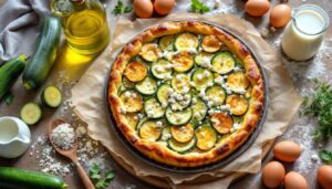 Fondant et parfumé : ce clafoutis courgettes–chèvre va devenir votre plat du soir préféré