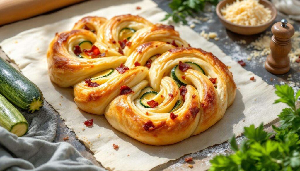 Torsade courgette-fromage-lard : l’apéro qui régale toute la tablée