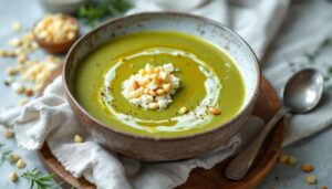Ce velouté au cresson et chèvre se prépare en un rien de temps… et fait toujours son petit effet !