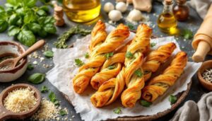 Torsades feuilletées pesto-parmesan : croustillantes et prêtes en 10 minutes