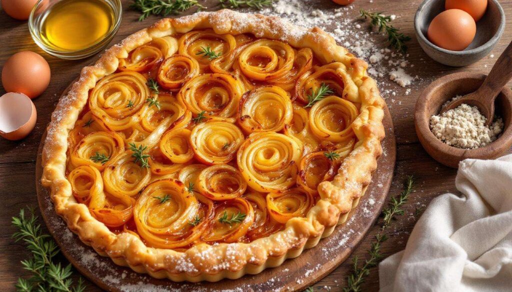 Cette tarte à l’oignon me fait craquer à chaque fois (ma recette ultra simple, fondante et savoureuse)