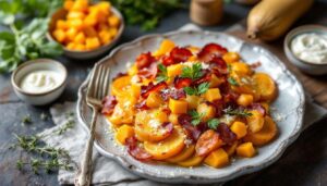 Courgiflette à la butternut : un gratin façon tartiflette, simple et fondant