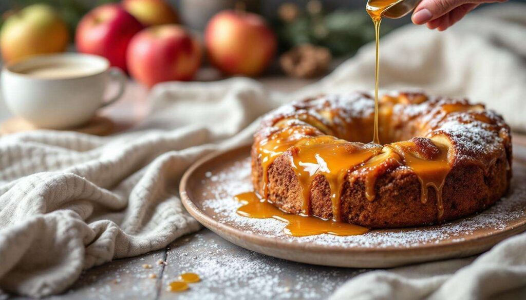 Pommes caramélisées, pâte moelleuse et sirop doré : ce gâteau d’hiver réconfortant va vite devenir votre nouveau classique