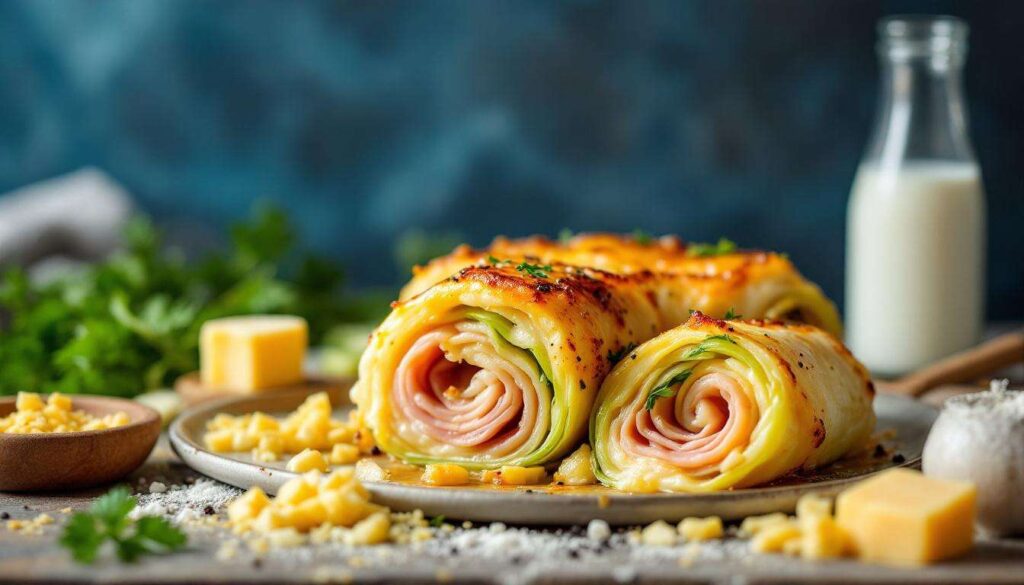 Explosion de fondant et parfum d’hiver : ces rouleaux poireaux-jambon ultra gratinés au fromage promettent un dîner familial bien crémeux