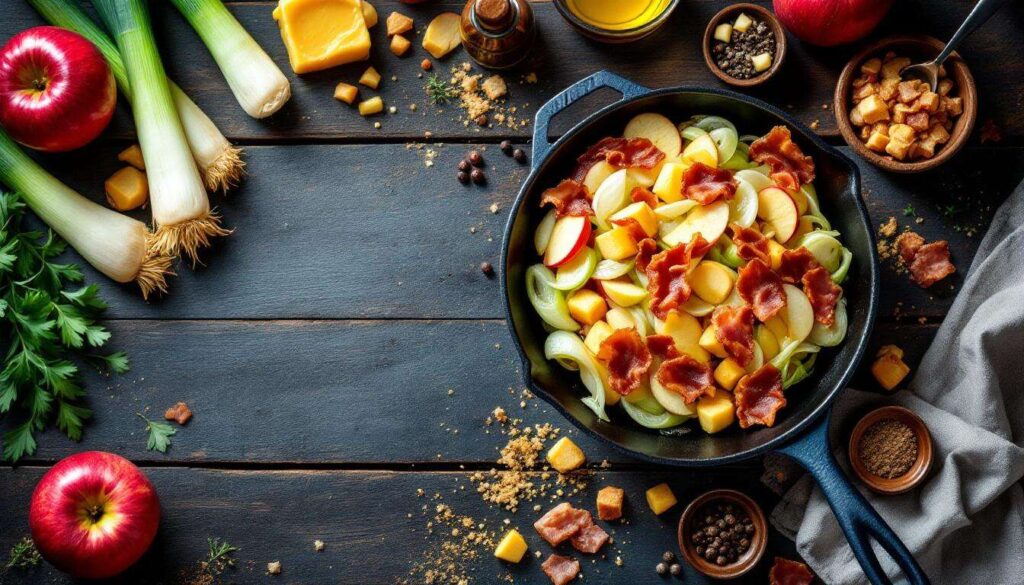 « Je la prépare en 10 minutes pour toute la famille » : ma poêlée poireaux-pommes-lardons ultra gourmande, si simple et rapide