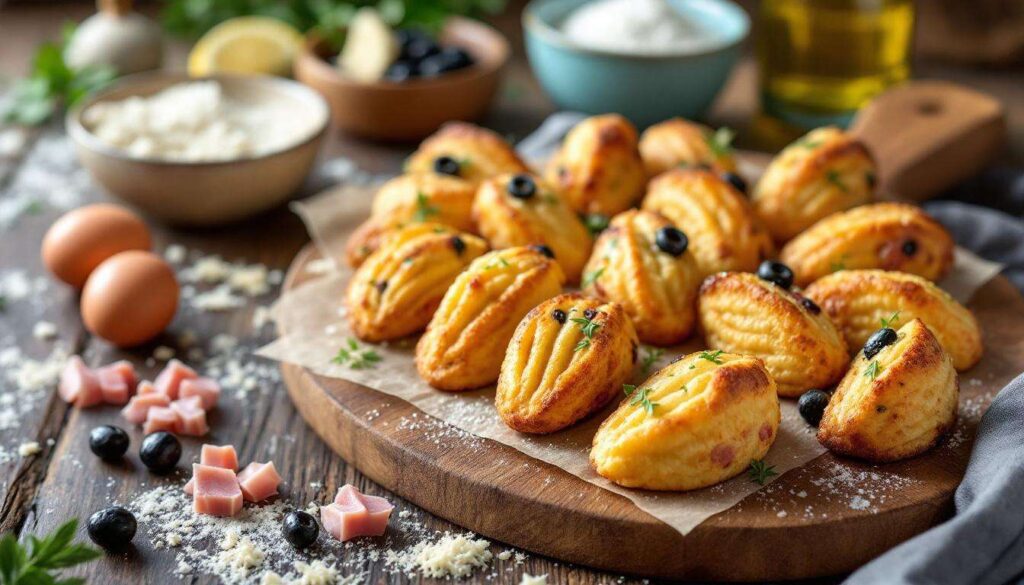 Madeleines salées jambon-olives : l’idée apéro moelleuse prête en 15 minutes