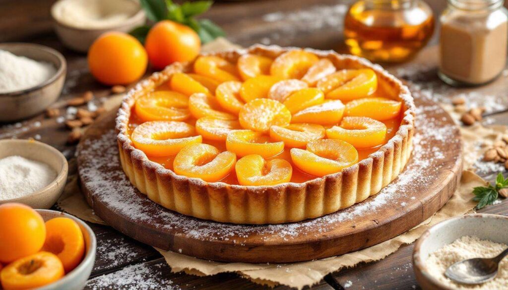 Tarte express aux abricots au sirop : pâte feuilletée croustillante et touche d’amande