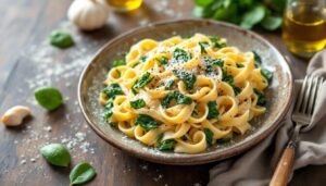 Pâtes aux épinards à la crème et fromage frais : recette crémeuse prête en 30 minutes pour le soir