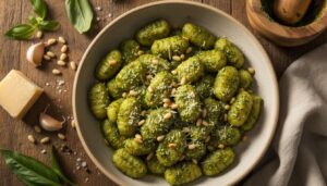 Gnocchis au pesto d'ail des ours : recette savoureuse