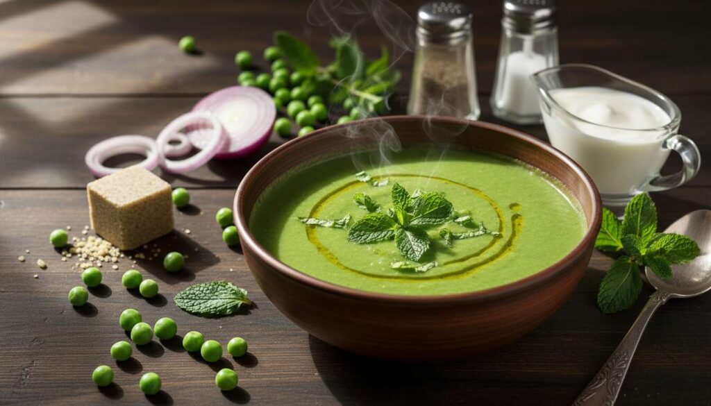 Velouté de petits pois : recette rapide et savoureuse
