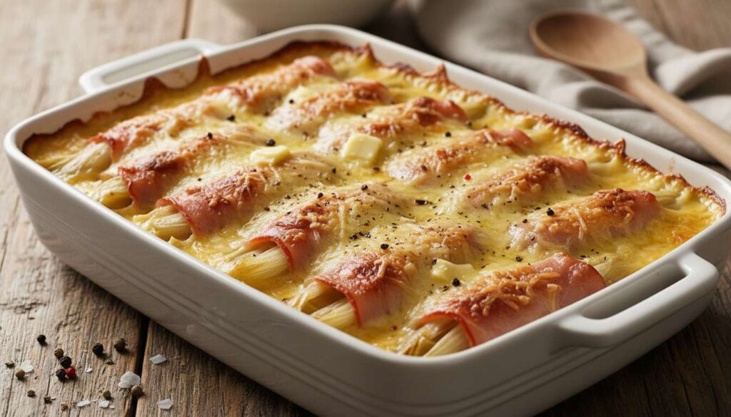 Recette d'endives au jambon facile et savoureuse