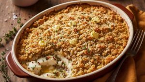 Crumble de cabillaud : recette gourmande et facile