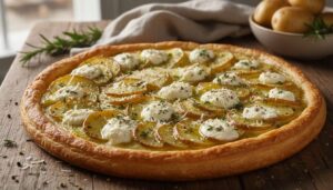 Recette : tarte fine aux pommes de terre et ricotta
