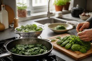 Comment cuire des épinards frais : méthodes et astuces